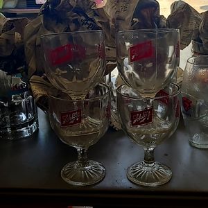 Schlitz goblets 16oz. No chips or cracks.